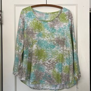 Pure Jill Cropped Sleeve T-shirt